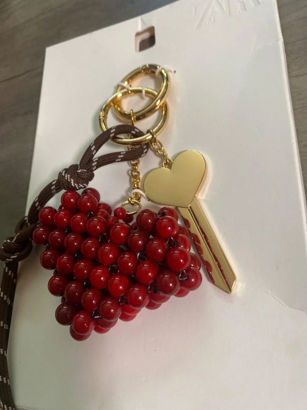 NWT Zara Heart Multi-Charm Keyring